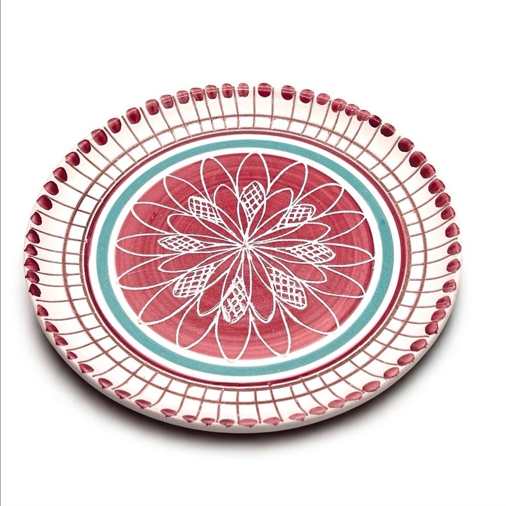 Vintage Elle Keramikk Norwegian Potter Plate 7.75" Hand-Painted Signed 1960s - Picture 4 of 10